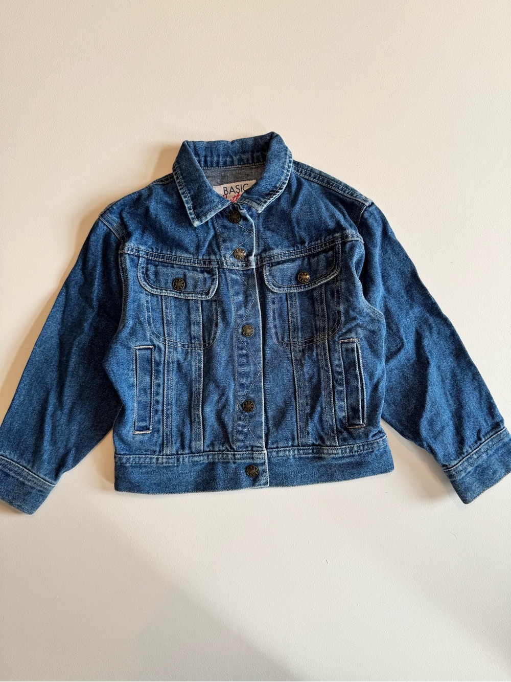 Vintage Basic outlook Kids Blue Denim Jacket